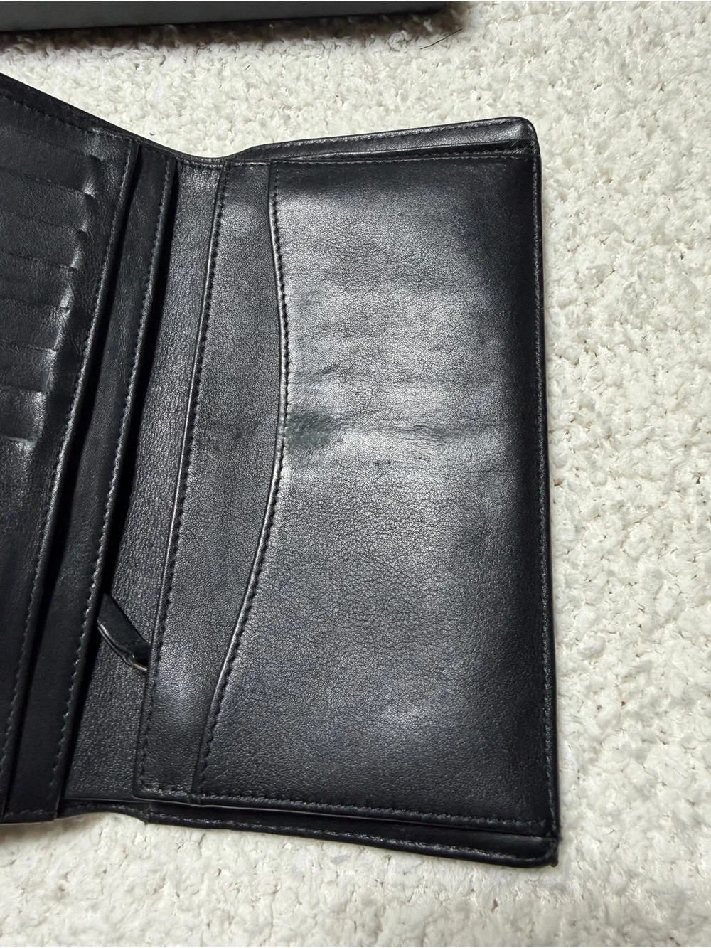 Vintage Chanel Black Patent Leather Yen Wallet Quilted CC Long Wallet - Picture 6 of 8